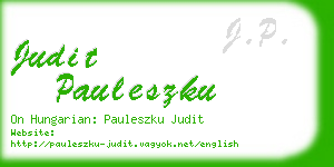 judit pauleszku business card